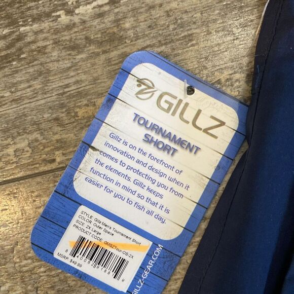gillz Tournament Fishing Boat Lightweight Shorts For Men Size 2XL XXL Blue - Picture 3 of 7